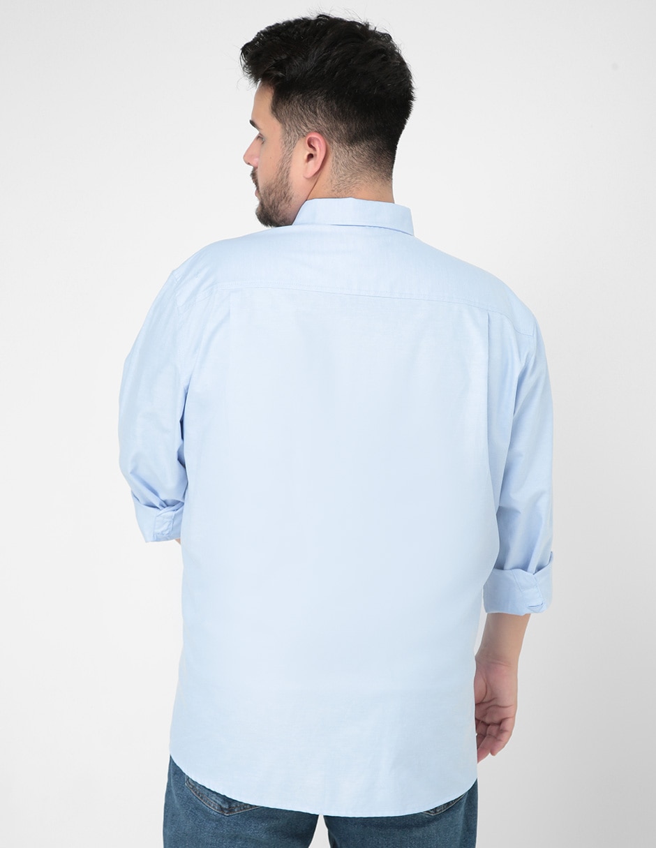 Camisa casual jbe de algodón manga larga para hombre