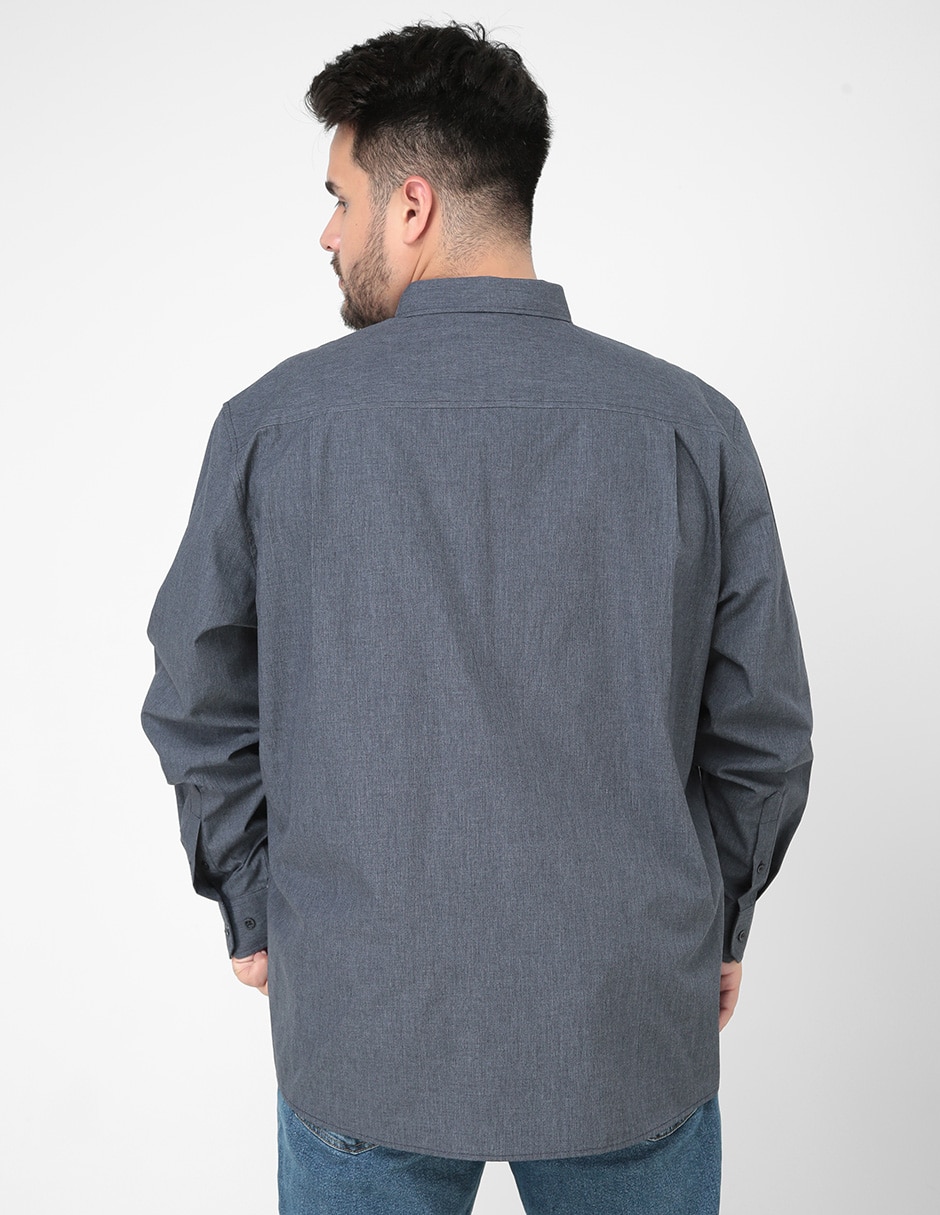 Camisa casual JBE de algodón manga larga para hombre