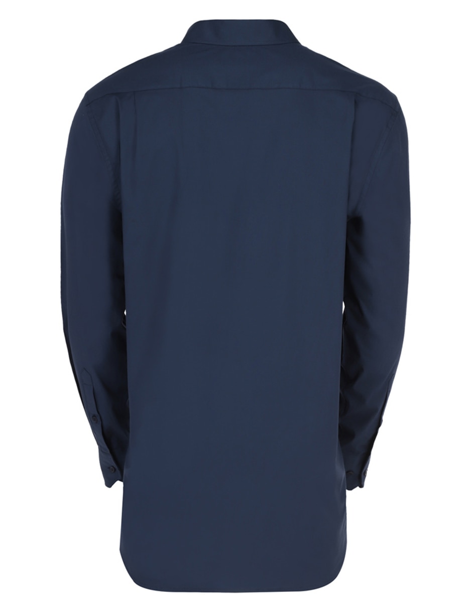 Camisa casual Nautica de algodón manga larga para hombre