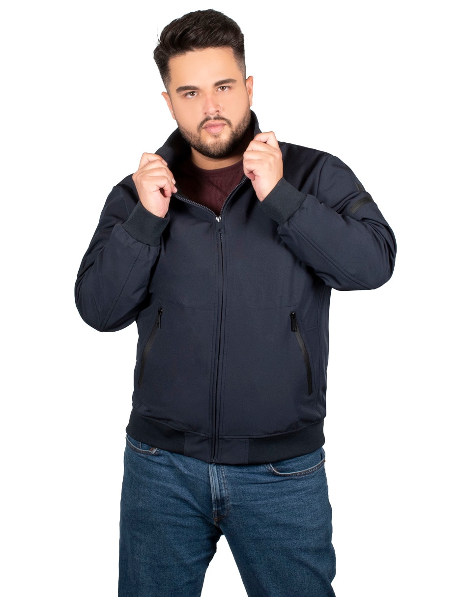 Chamarra casual con bolsillos para hombre