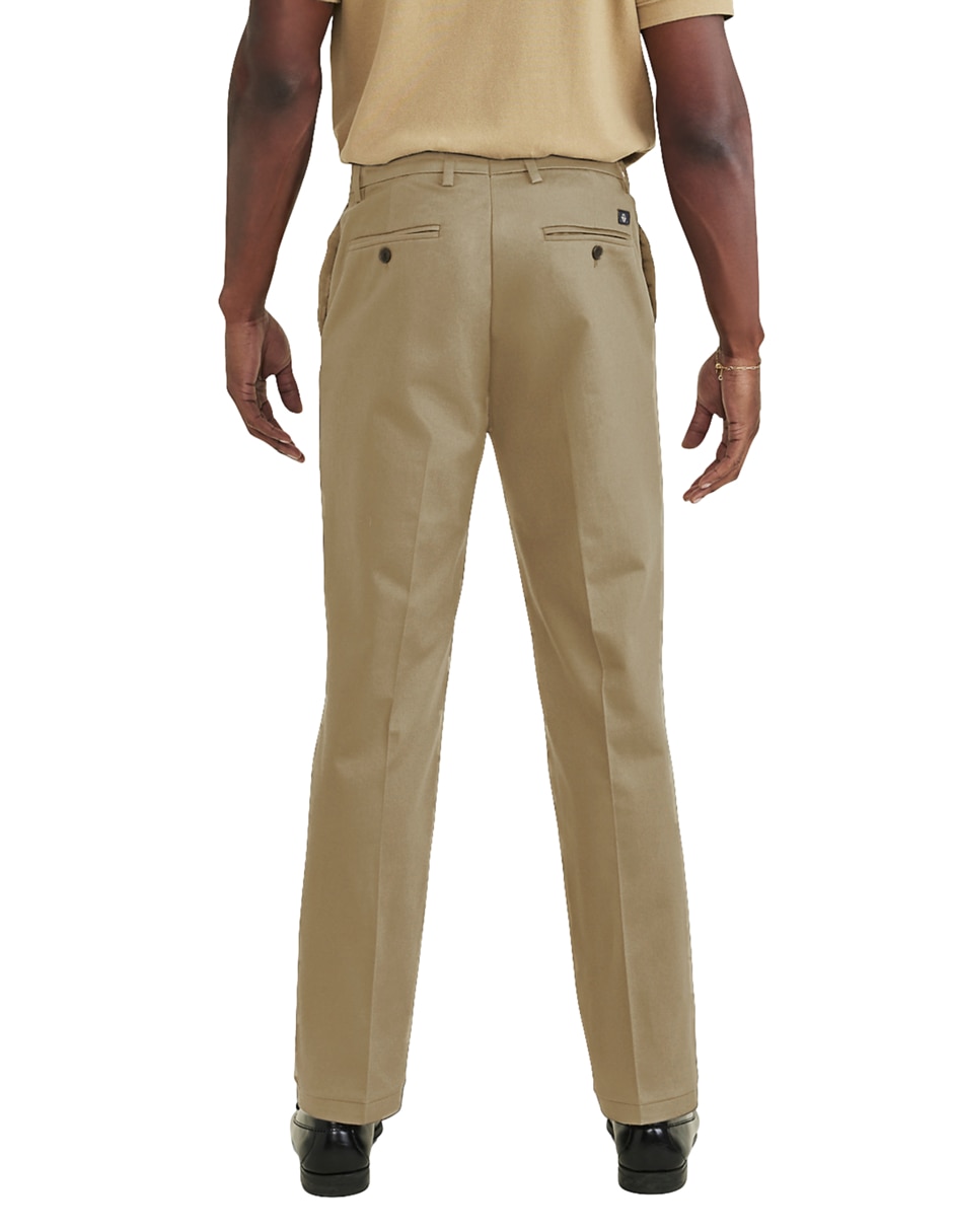 Pantalón chino regular de algodón para hombre
