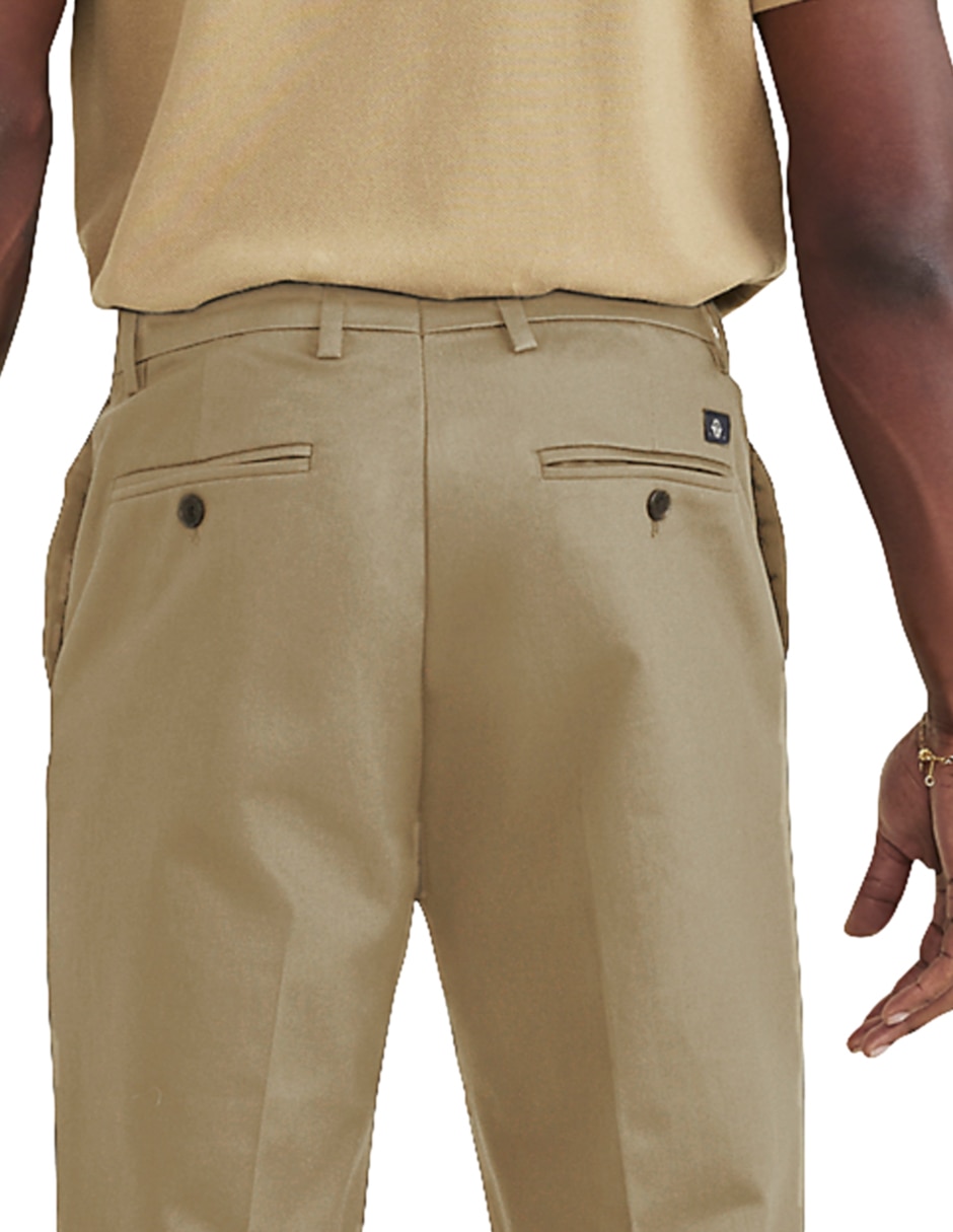 Pantalón chino regular de algodón para hombre