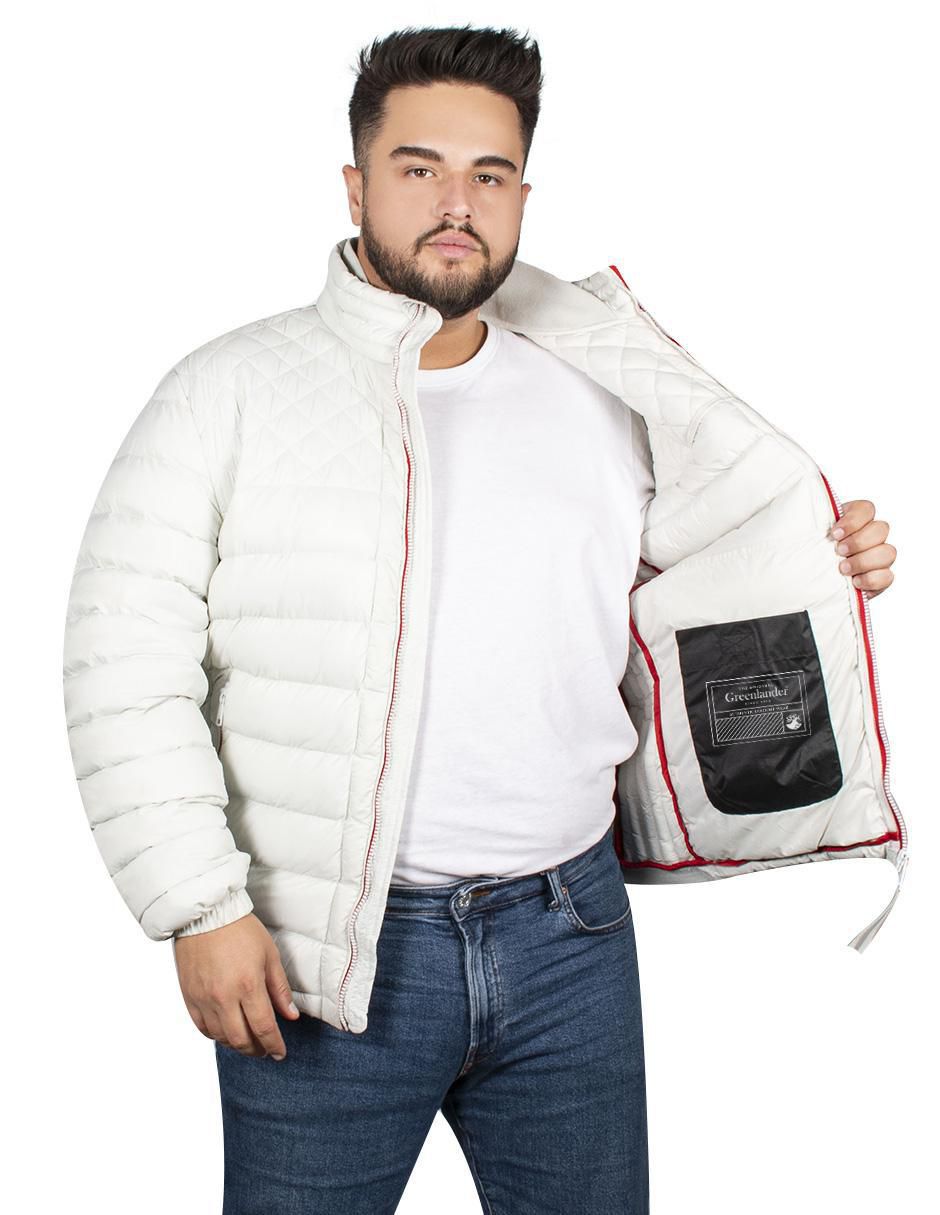 Chamarra casual cuello a contraste para hombre 2