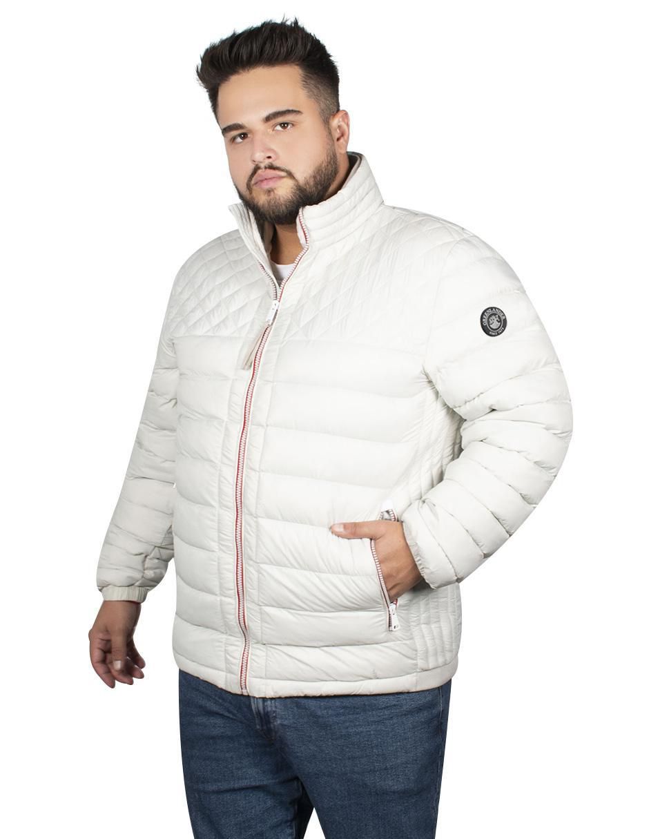 Chamarra casual cuello a contraste para hombre 3