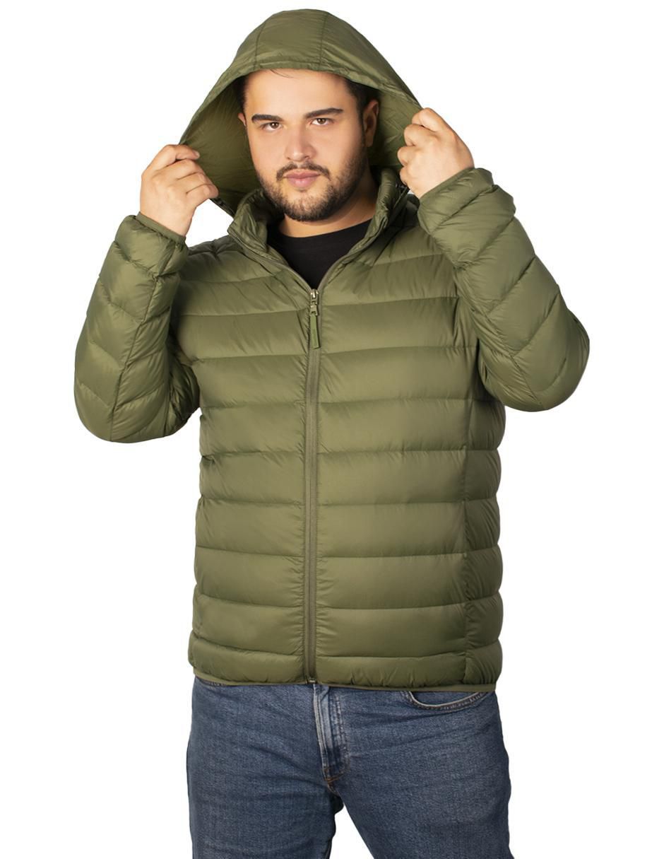 Chamarra acolchada con capucha para hombre 4