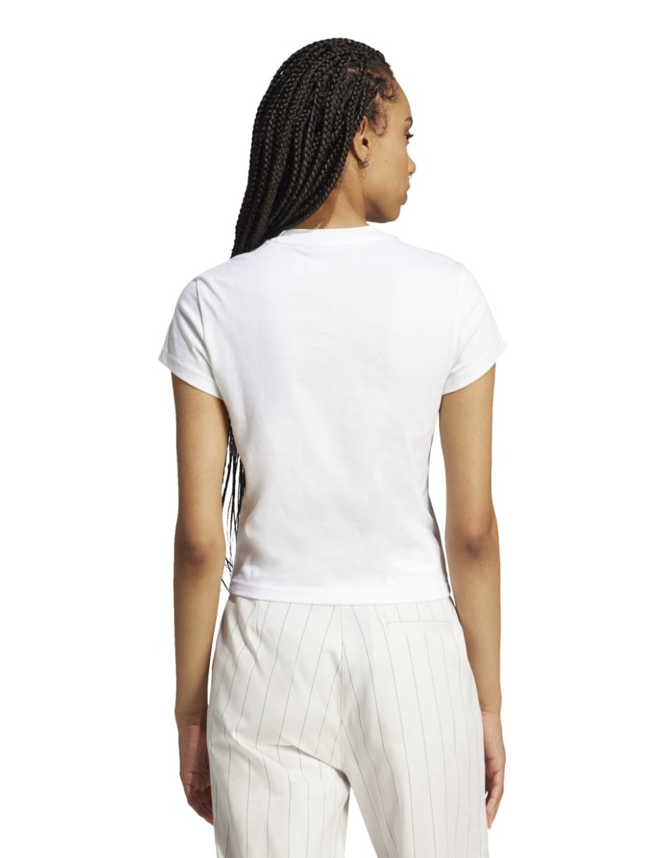 Playera manga corta Adidas Originals Trefoil Essentials cuello redondo para mujer