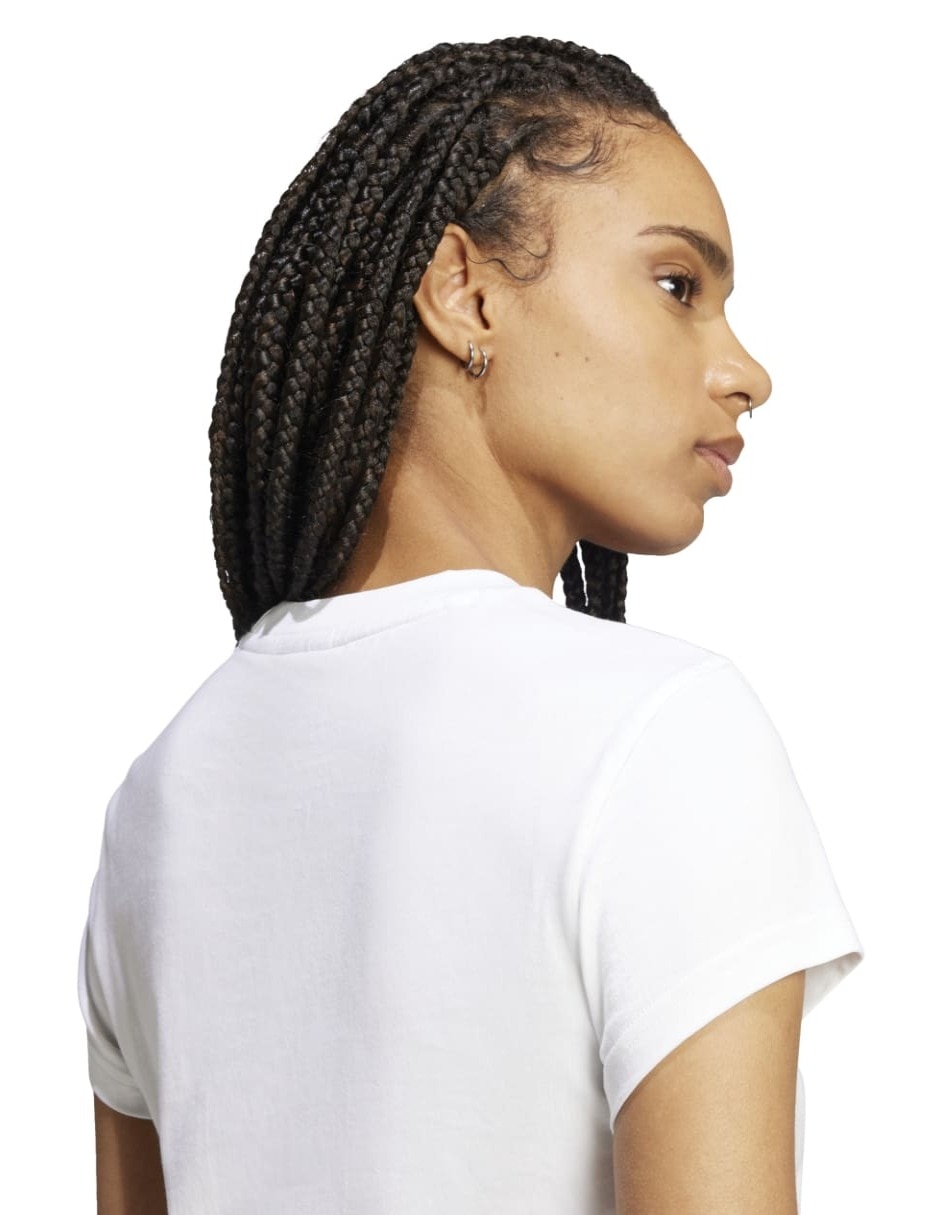 Playera manga corta Adidas Originals Trefoil Essentials cuello redondo para mujer