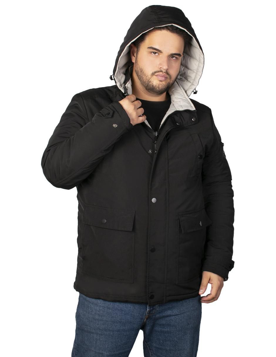 Chamarra acolchada impermeable reversible para hombre 4