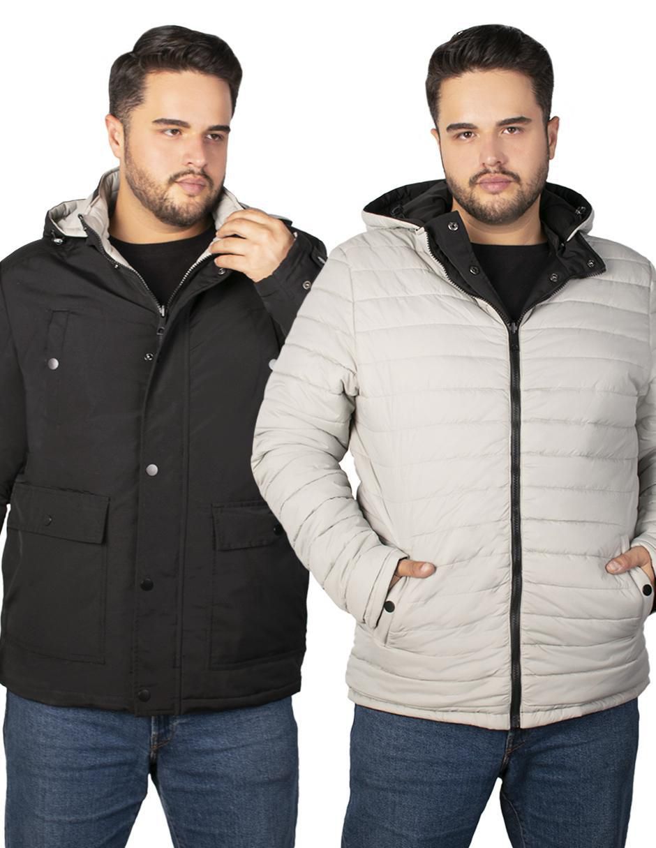 Chamarra acolchada impermeable reversible para hombre 7