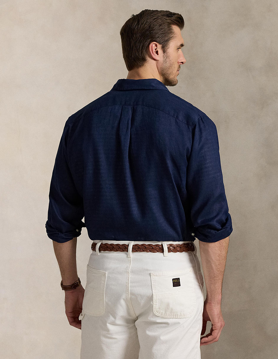 Camisa casual de algodón manga larga para hombre 4