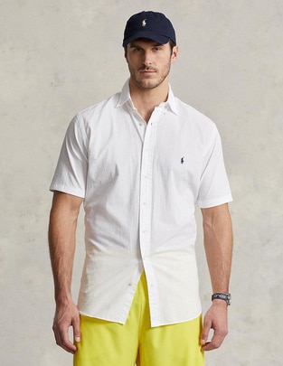 Camisa casual Polo Rl de algodón manga corta para hombre