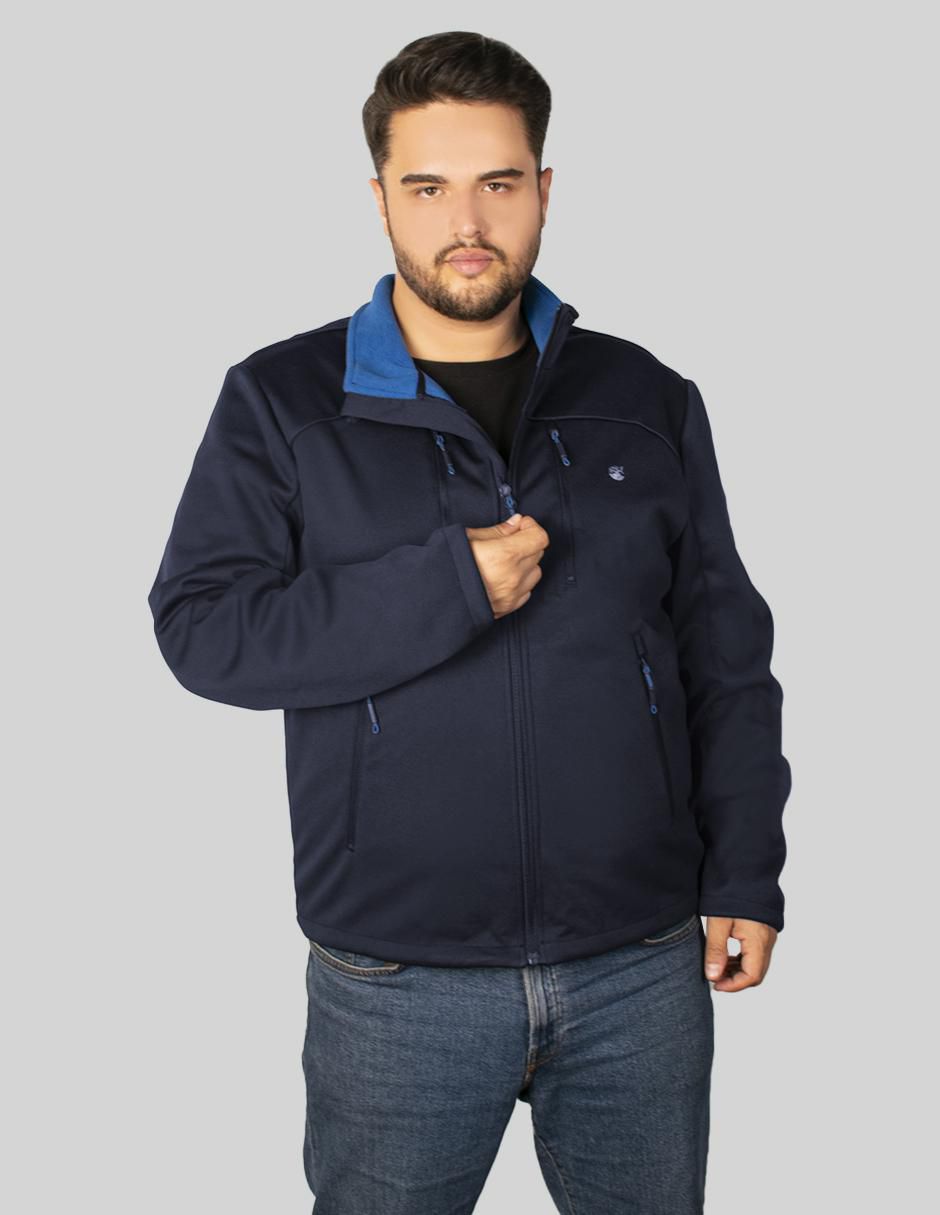 Chamarra casual cuello a contraste para hombre Chamarra casual cuello a contraste para hombre