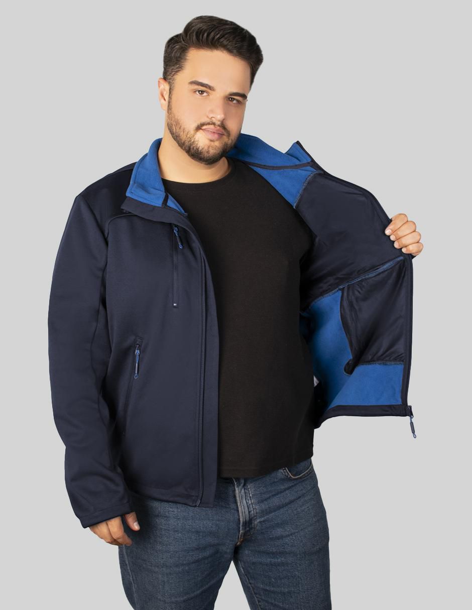 Chamarra casual cuello a contraste para hombre 5