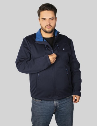 Chamarra casual Greenlander cuello a contraste para hombre