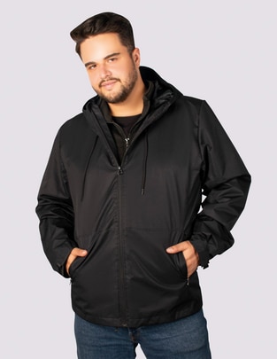 Chamarra casual Greenlander impermeable cuello a contraste para hombre
