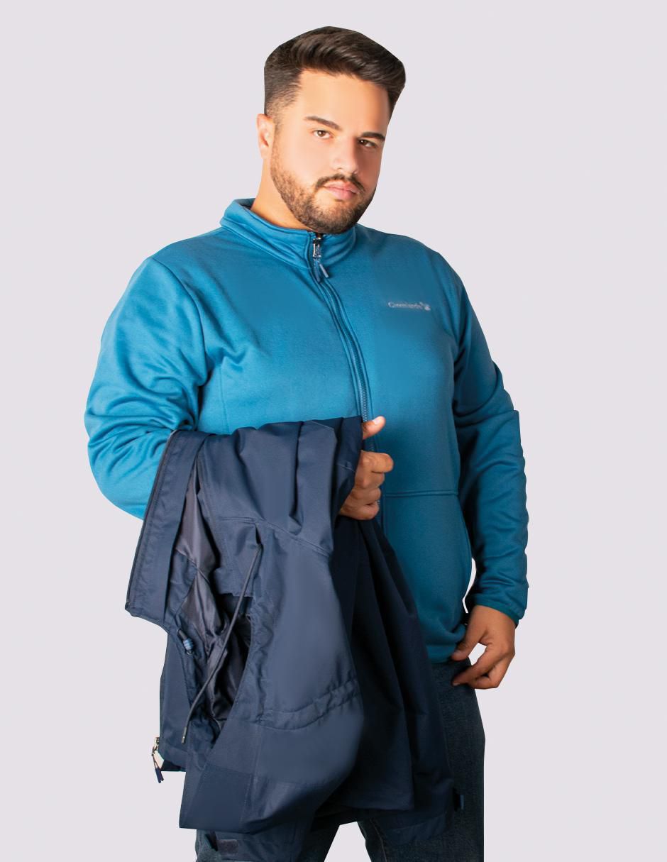 Chamarra casual impermeable cuello a contraste para hombre 6