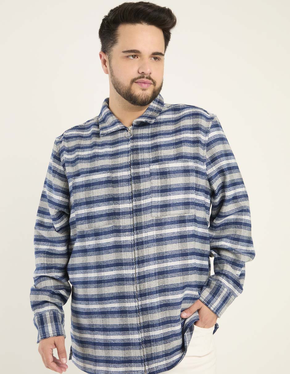 Camisa casual manga larga para hombre