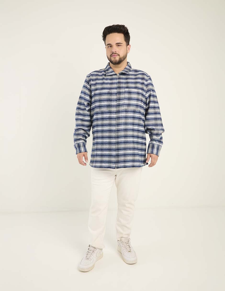 Camisa casual manga larga para hombre