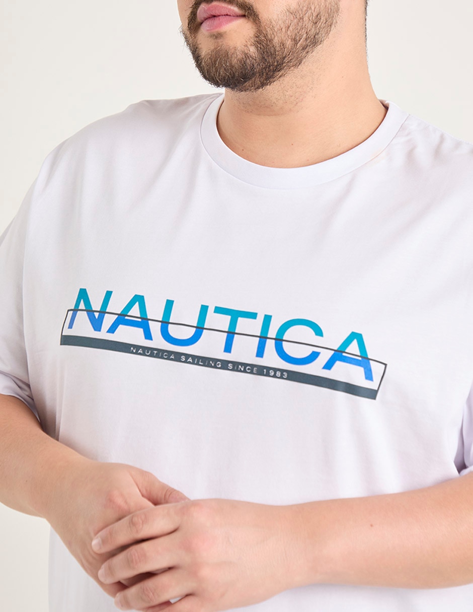 Playera Nautica cuello redondo para hombre