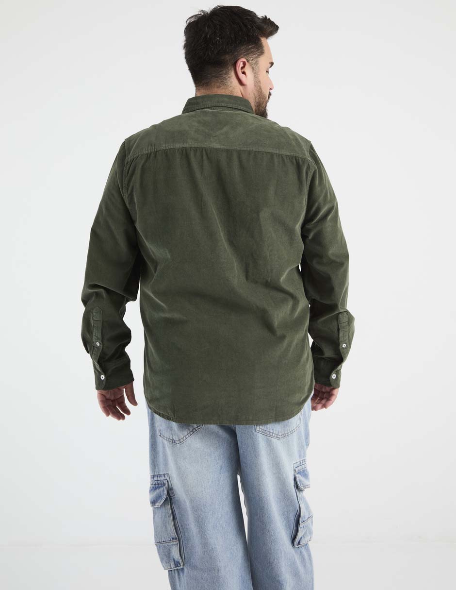Camisa casual de algodón manga larga para hombre 4