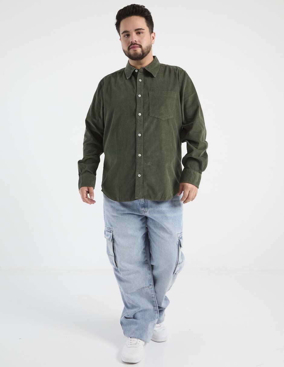 Camisa casual de algodón manga larga para hombre 3