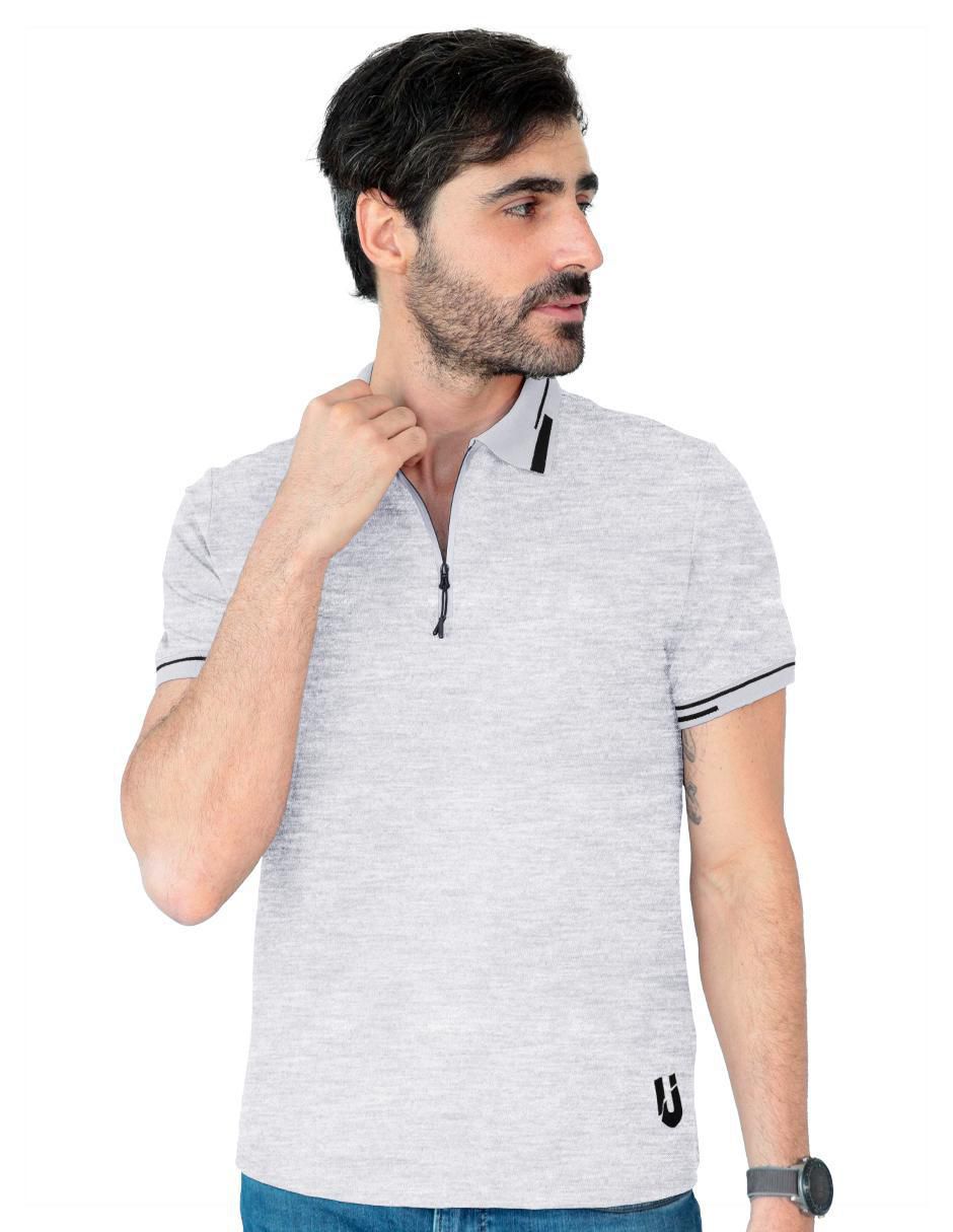 Playera cuello con cierre para hombre 1