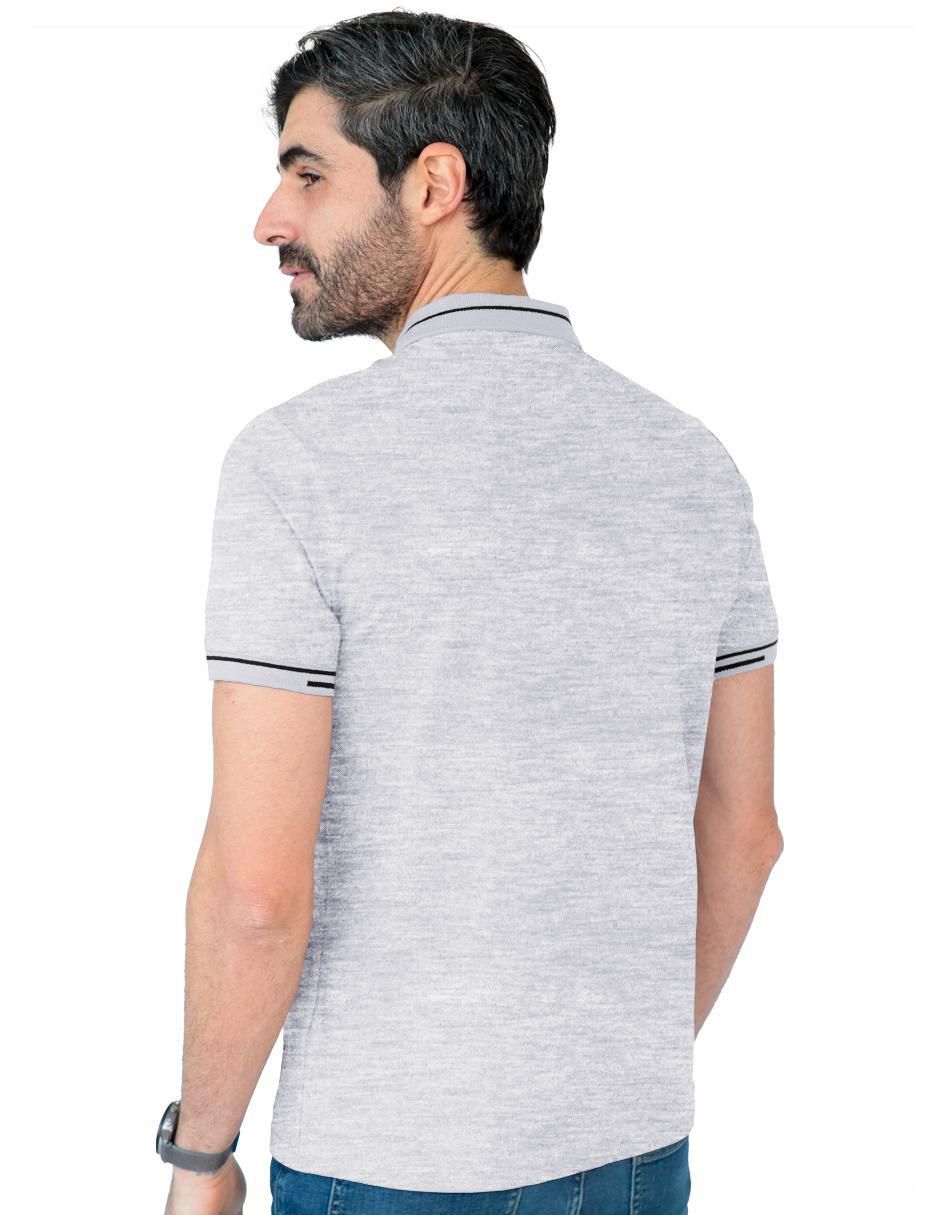 Playera cuello con cierre para hombre 2