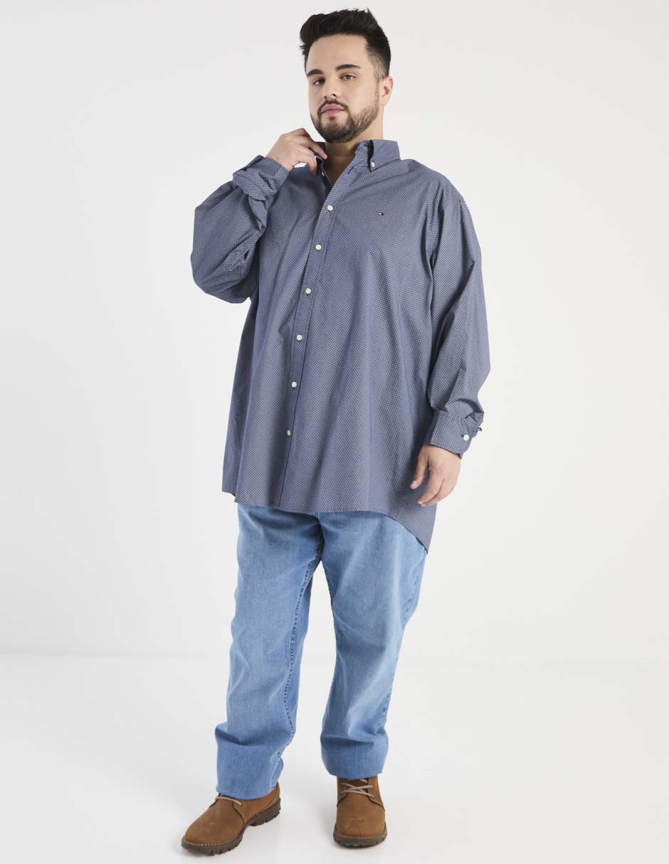Camisa casual Tommy Hilfiger de algodón manga larga para hombre