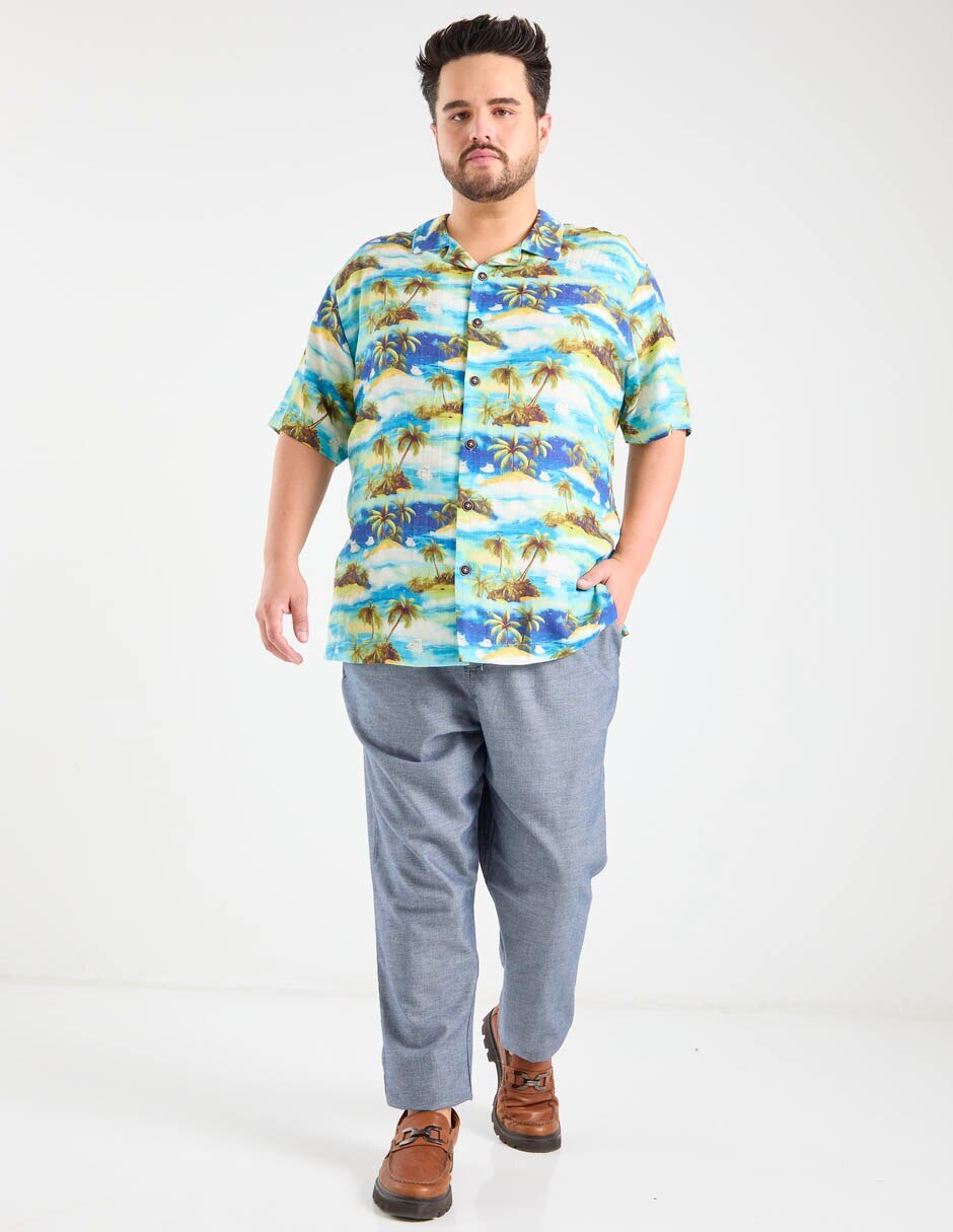 Camisa casual manga corta para hombre