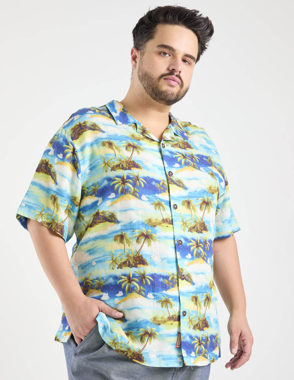 Camisa casual costavana manga corta para hombre