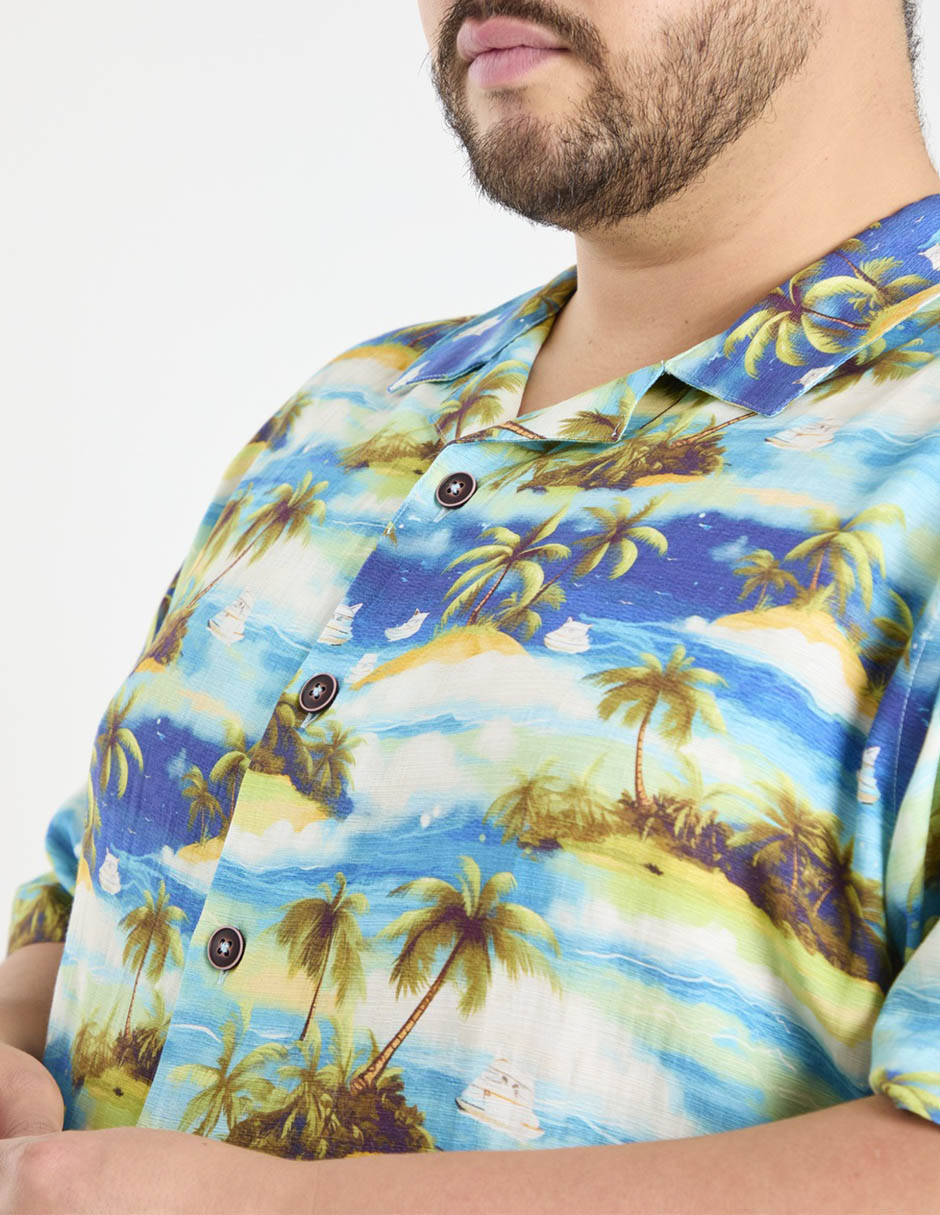 Camisa casual costavana manga corta para hombre