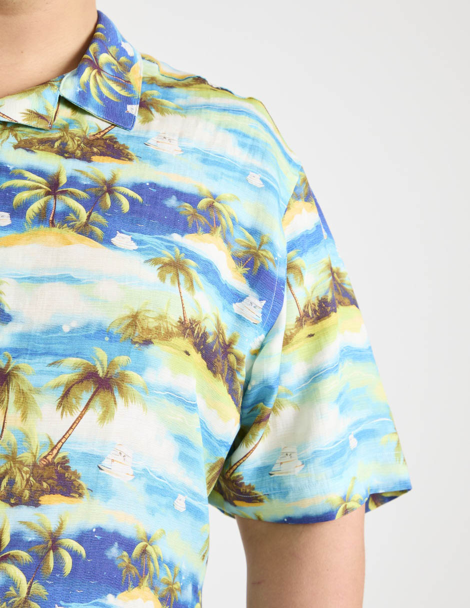 Camisa casual costavana manga corta para hombre