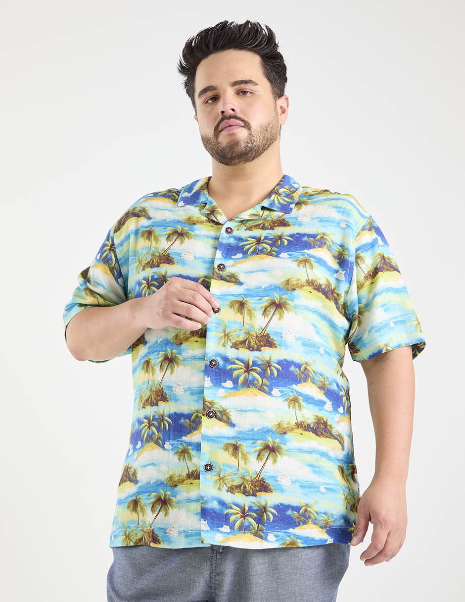 Camisa casual costavana manga corta para hombre