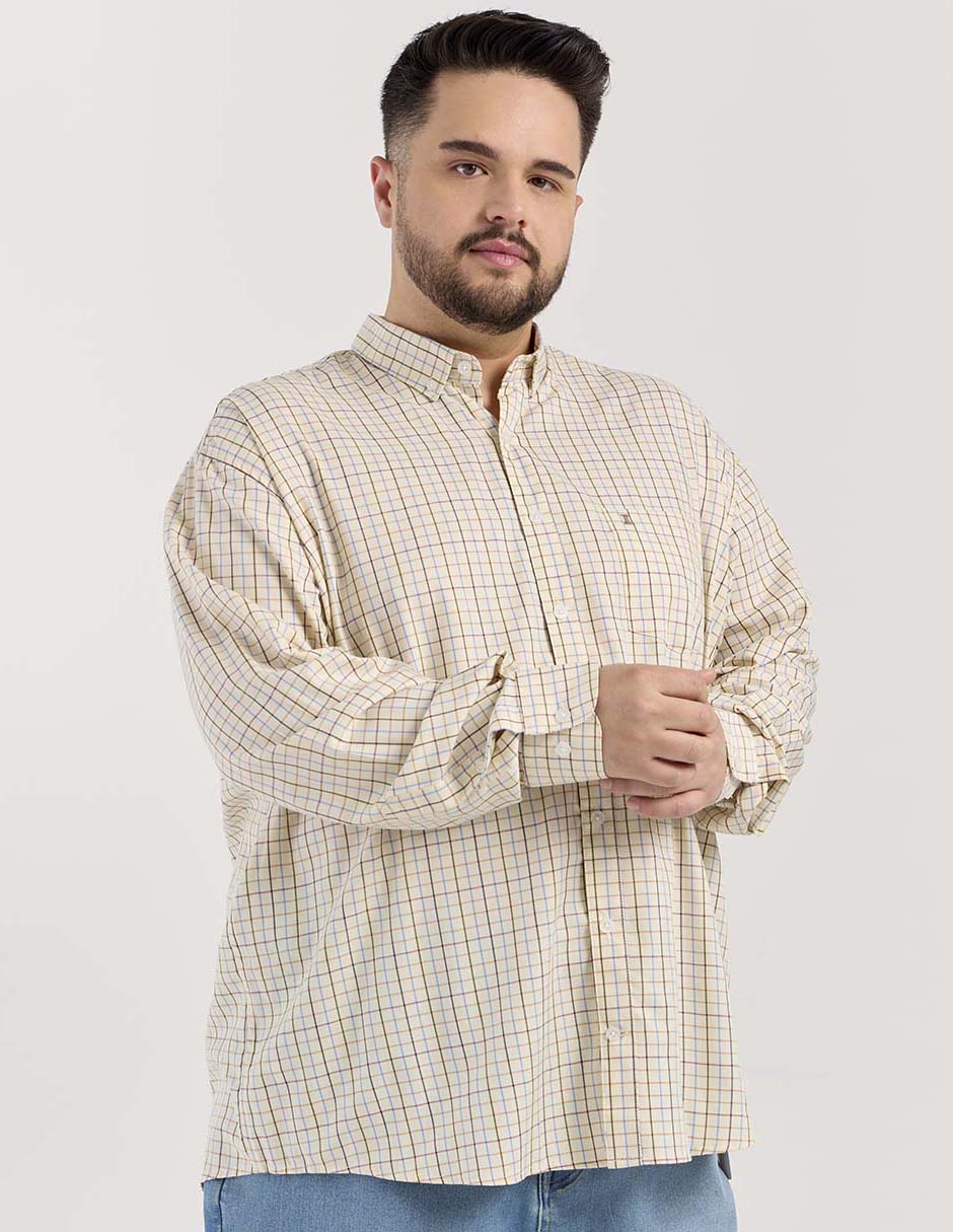 Camisa casual Dioro de algodón manga larga para hombre