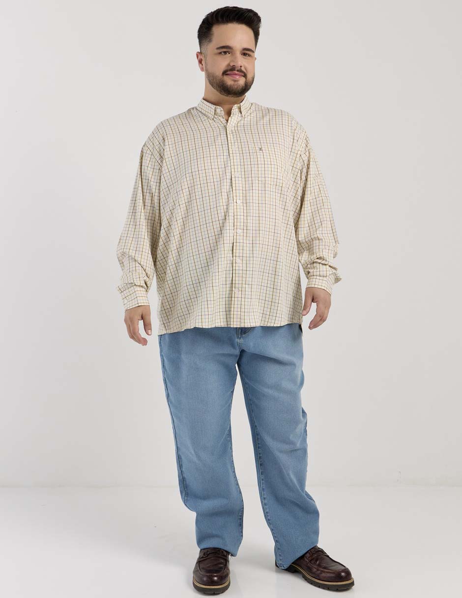 Camisa casual Dioro de algodón manga larga para hombre