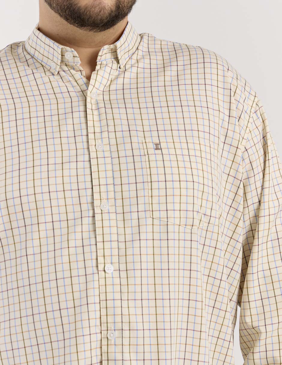 Camisa casual Dioro de algodón manga larga para hombre