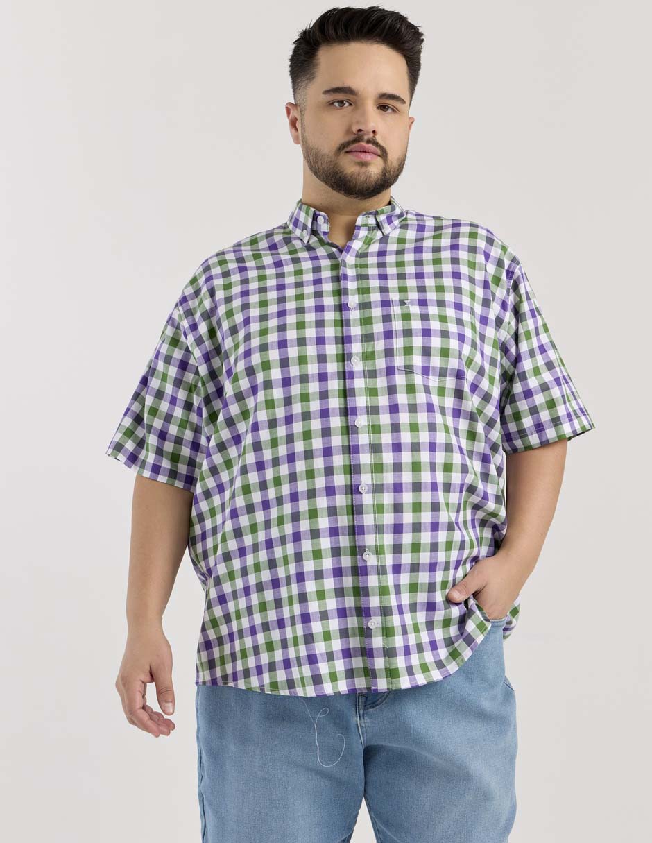 Camisa casual de algodón manga corta para hombre Camisa casual de algodón manga corta para hombre