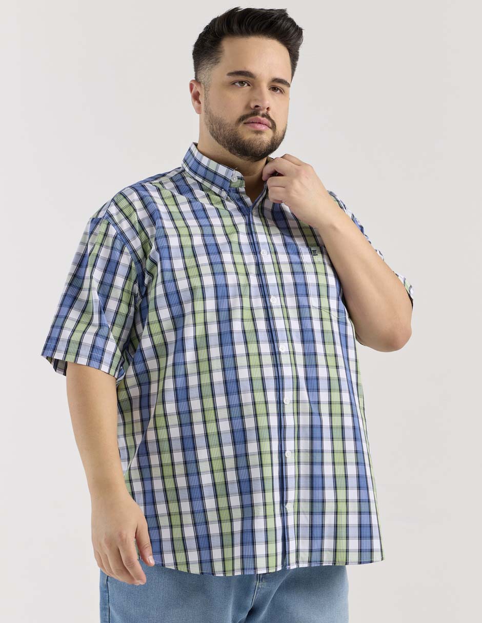 Camisa casual Dioro de algodón manga corta para hombre