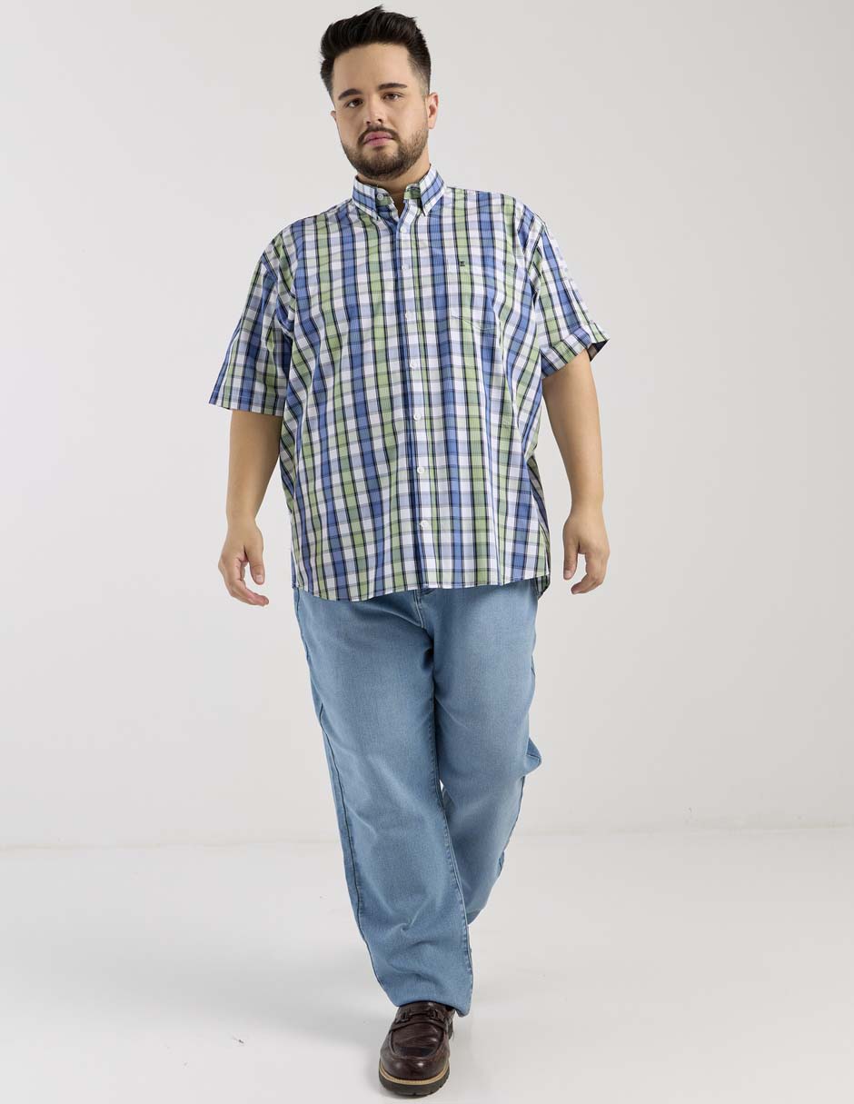 Camisa casual Dioro de algodón manga corta para hombre