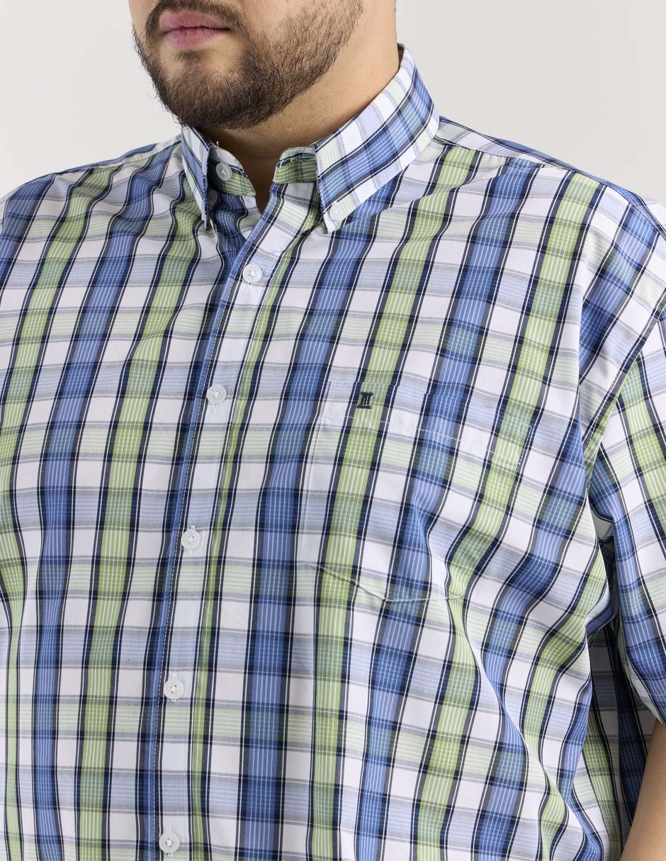 Camisa casual Dioro de algodón manga corta para hombre