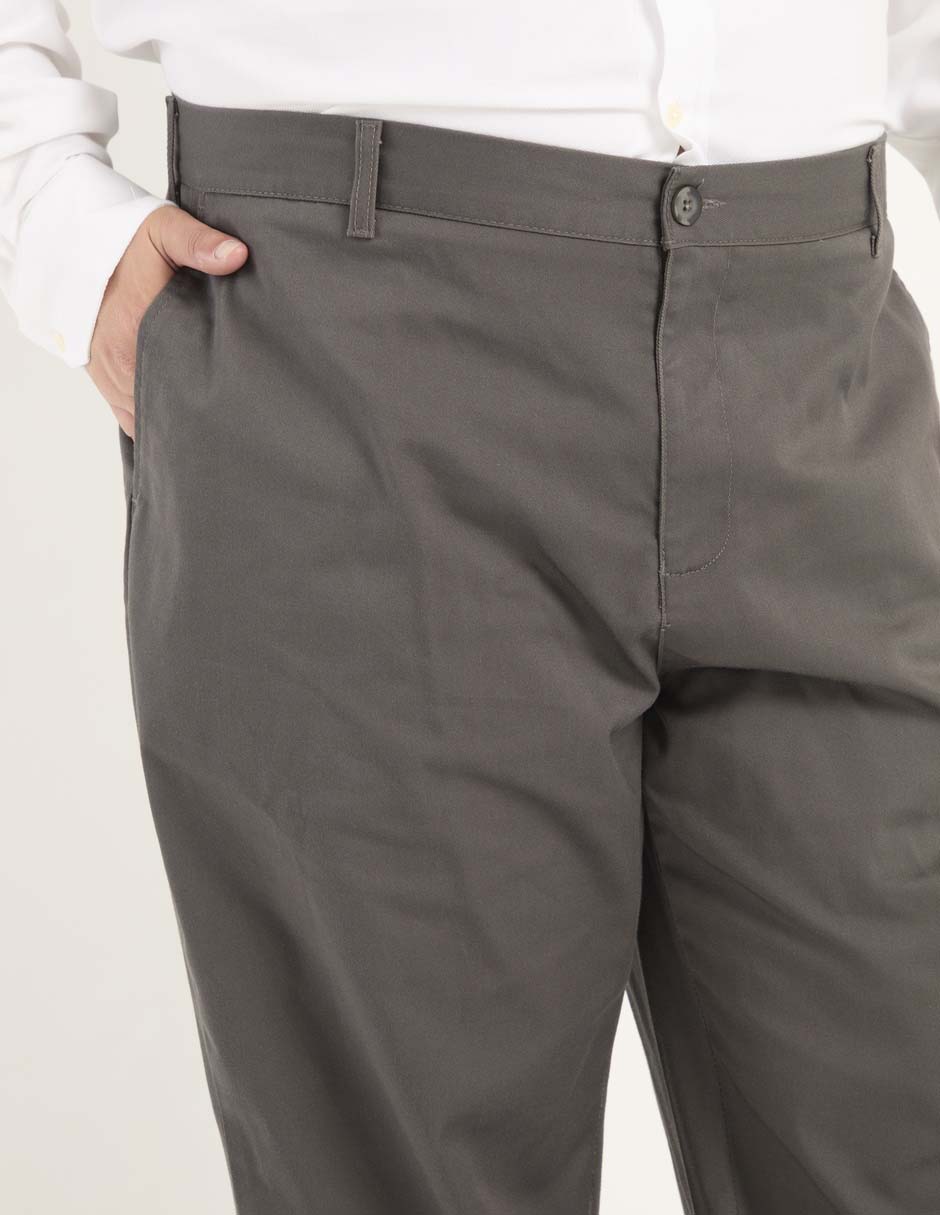 Pantalón chino regular de algodón para hombre 7