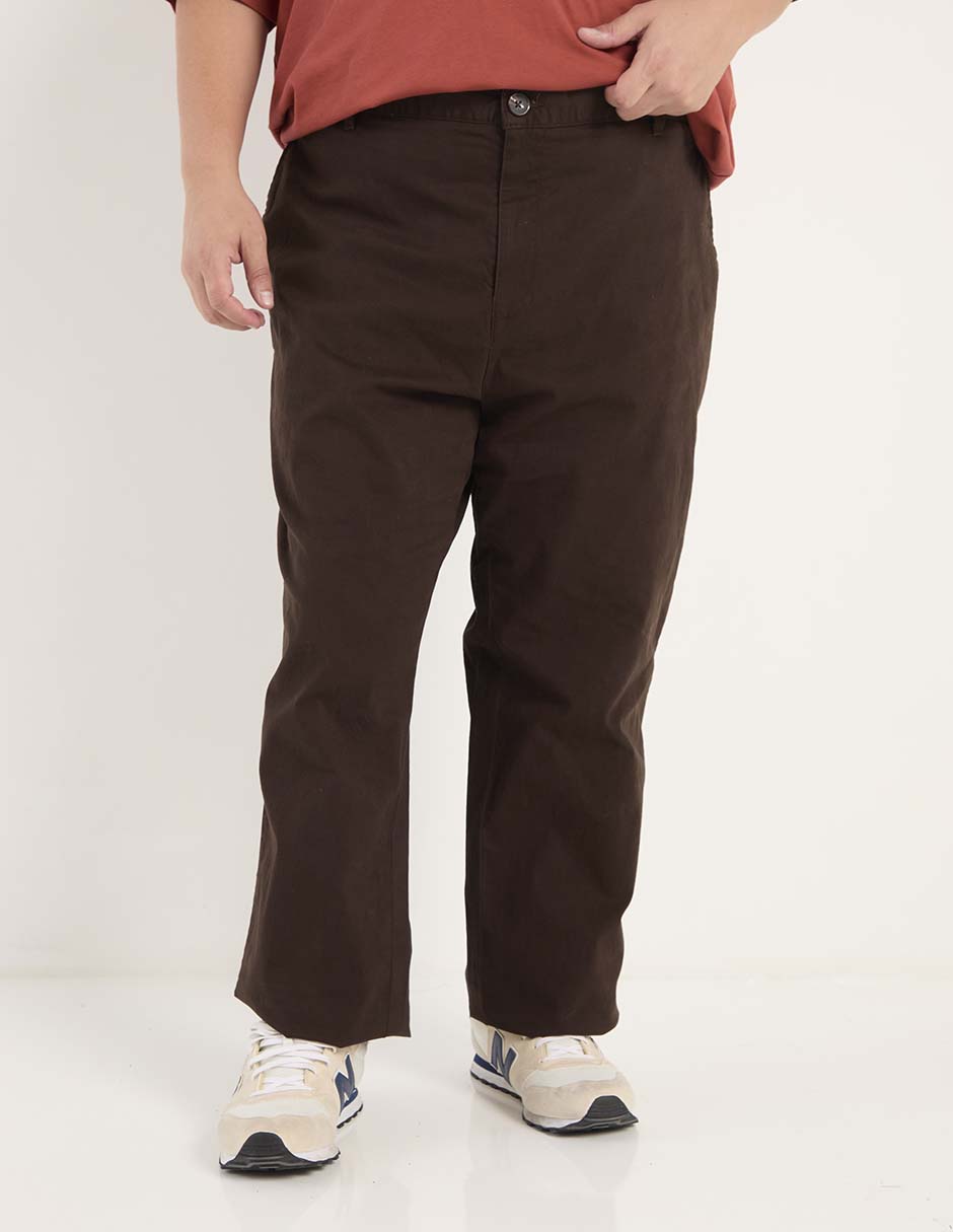 Pantalón chino regular de algodón para hombre 1