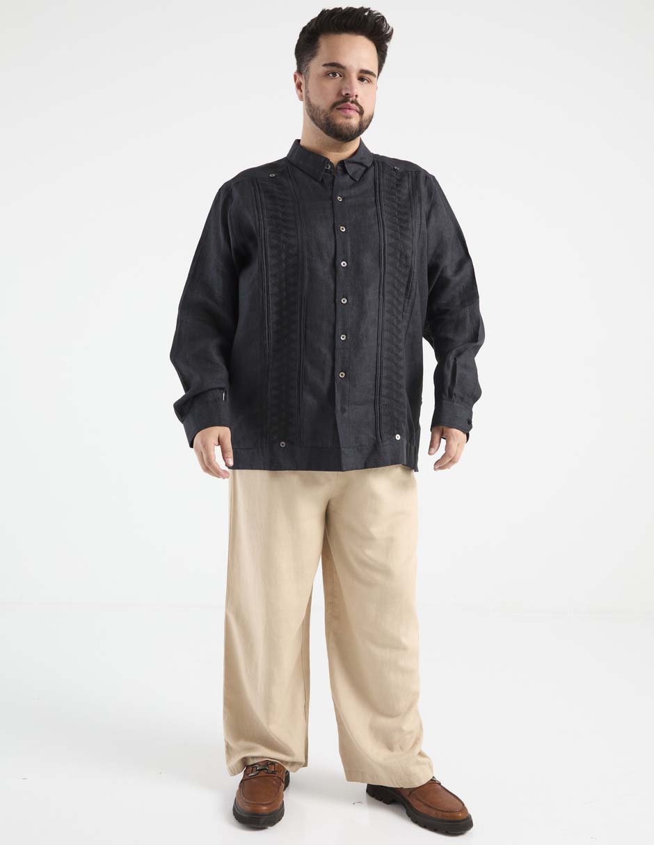 Guayabera manga larga para hombre