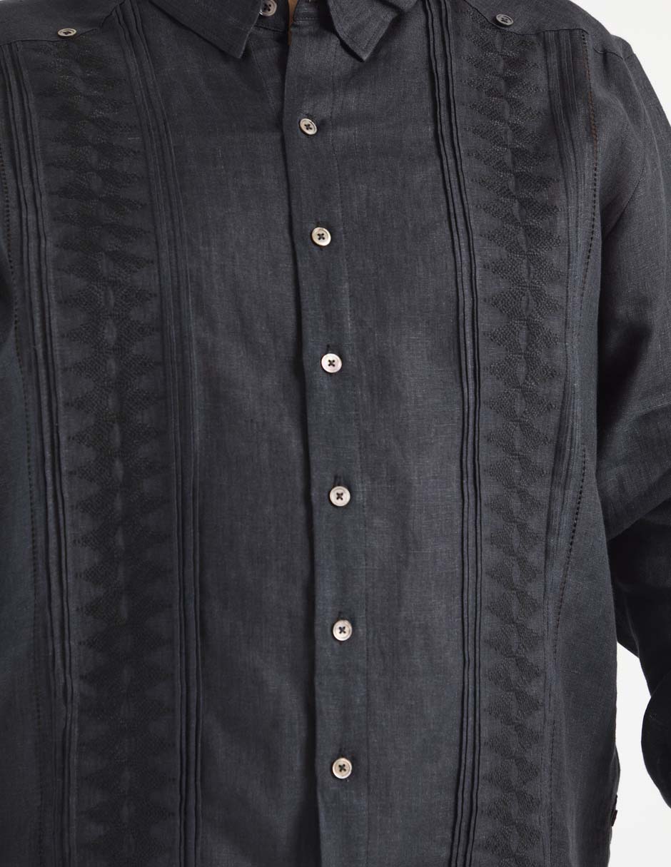 Guayabera manga larga para hombre