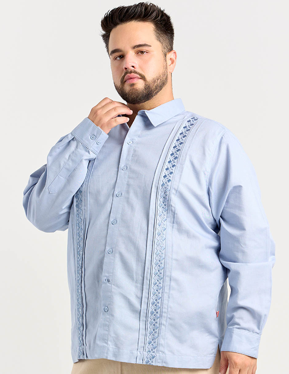 Guayabera manga larga para hombre 1