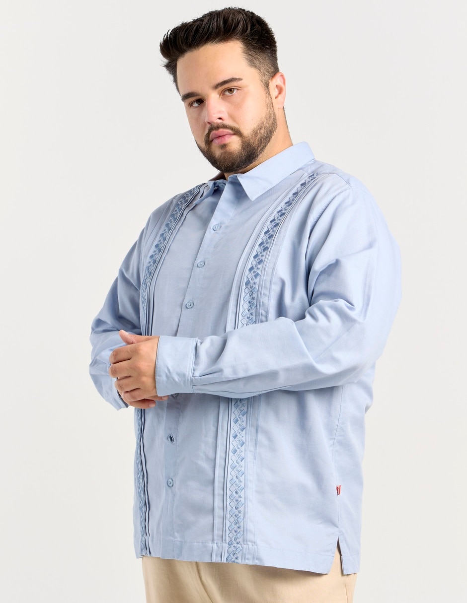 Guayabera manga larga para hombre 7