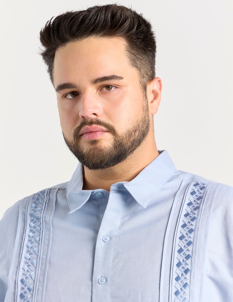 Guayabera manga larga para hombre 9