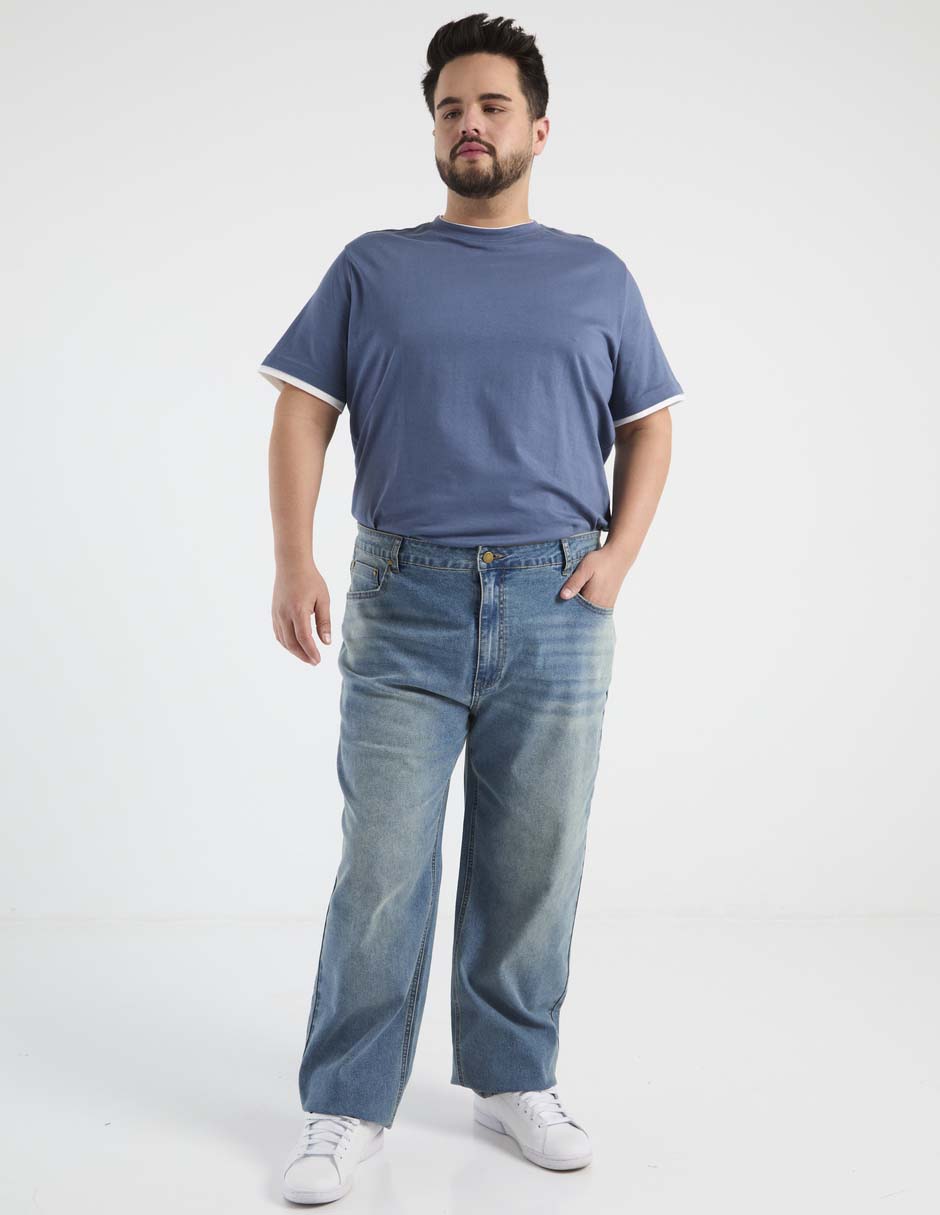 Jeans straight That's It deslavado para hombre