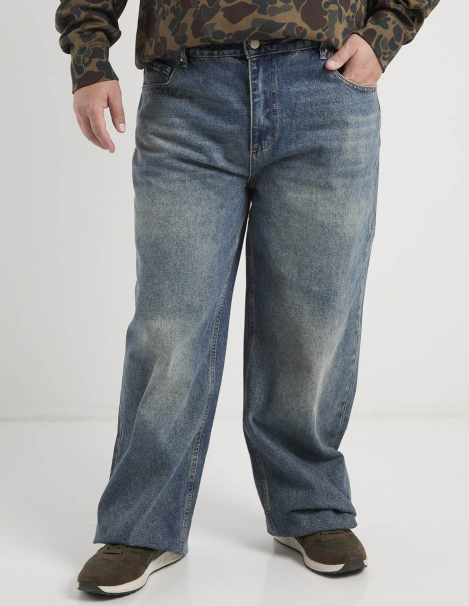 Jeans baggy That's It lavado bleach para hombre