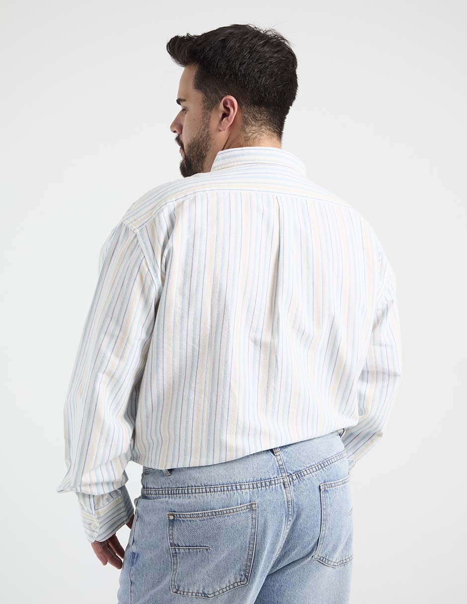 Camisa casual Jbe de algodón manga larga para hombre